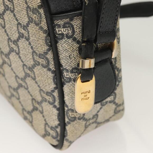 GUCCI GG Plus Supreme Shoulder Bag Pvc Navy Gold - Picture 14 of 16